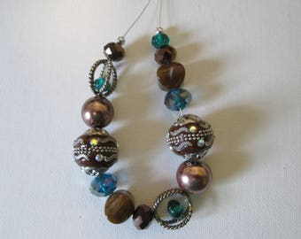 Copper and Green Necklace