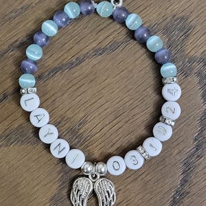 Suicide Awareness Memorial Bracelet – Personalized Loss Tribute with Name, Date, and Charms