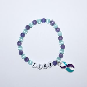 Suicide Awareness Beaded Word Bracelet