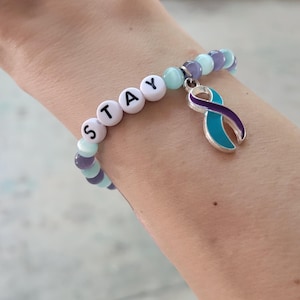 Suicide Awareness Beaded Word Bracelet