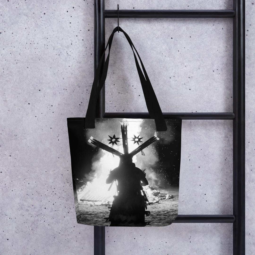 Polyester Tote Bag: Bonfire Design - Etsy