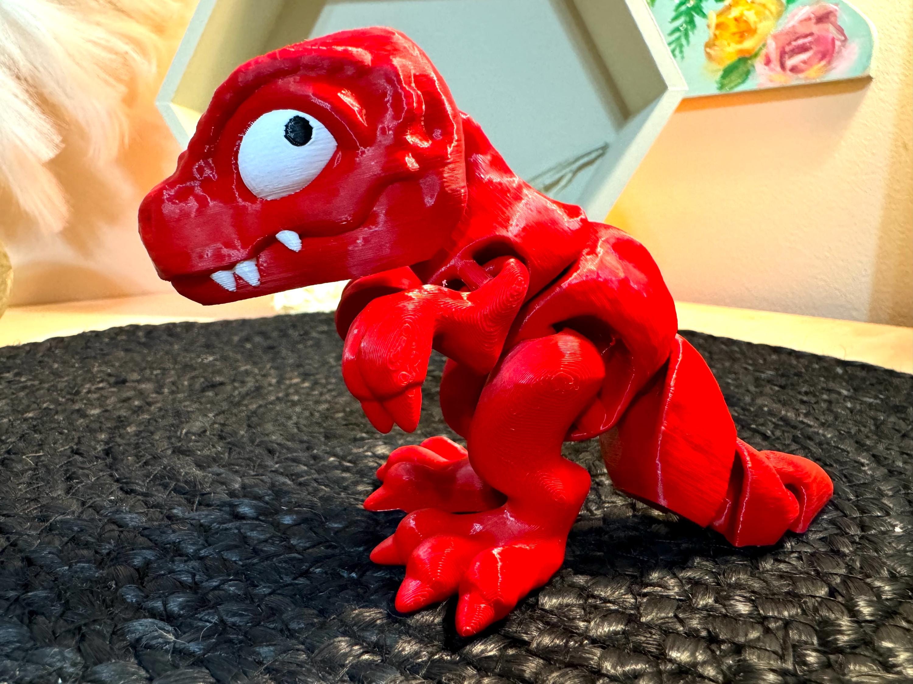 Baby T-Rex | Articulating Dino | 3-D Printed | Multiple Colors | Desktop FidgetToy