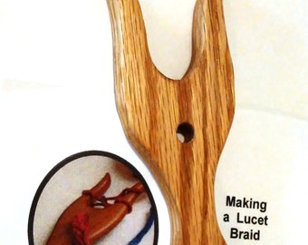 Handmade Lucet for Braiding & Cording ~ Exotic Hardwood ~ Easy Instruction Book!