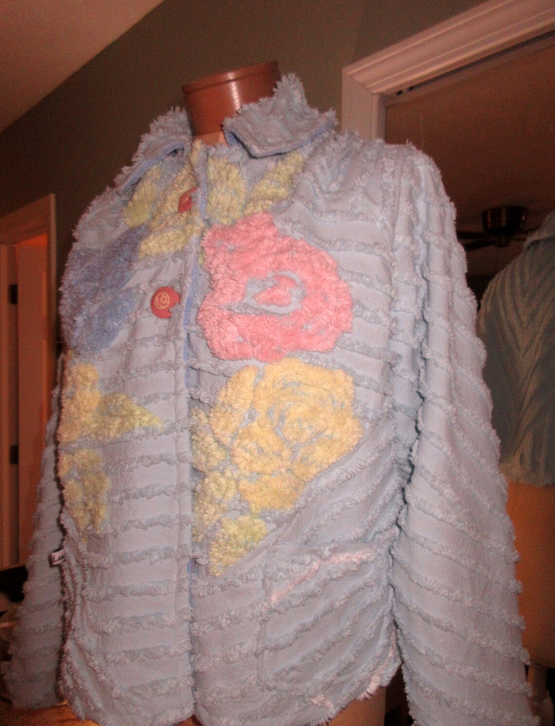 Vintage Chenille Women's Bed Jacket Robe/ Comfort Wear Etsy