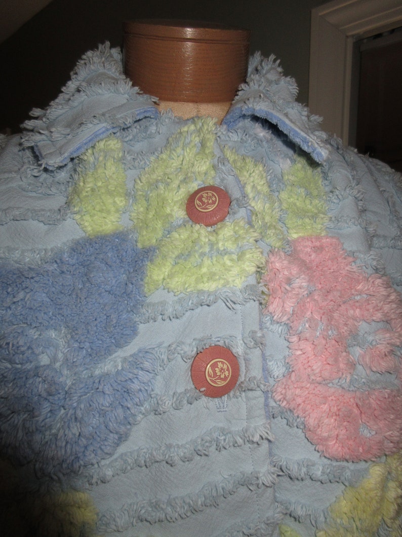 Vintage Chenille Women's Bed Jacket Robe/ Comfort Wear Etsy
