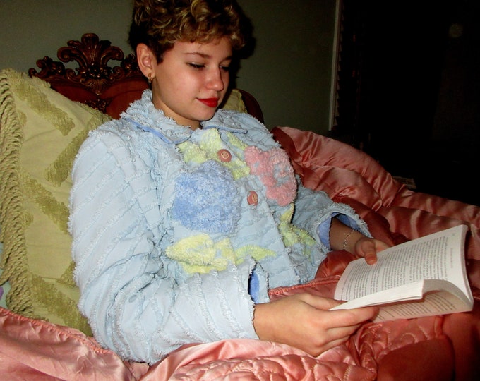 Vintage Chenille Women's Bed Jacket Robe/ Comfort Wear Etsy