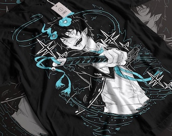 Blue Exorcist Rin Okumura T-Shirt, Men&#39;s and Women&#39;s Sizes