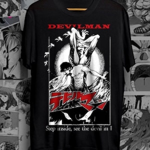 Unisex Devilman Crybaby Anime T-Shirt, Akira Fudo, Ryo Asuka Manga Shirt