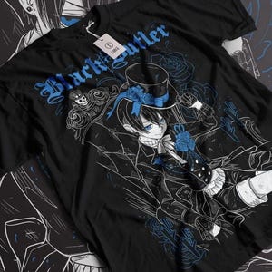 Unisex, Black Butler Shirt, Sebastian T-Shirt, Kuroshitsuji, Toboso Yana, Sebastian, Japanese, Anime Gift, Vintage, Grunge, Gothic