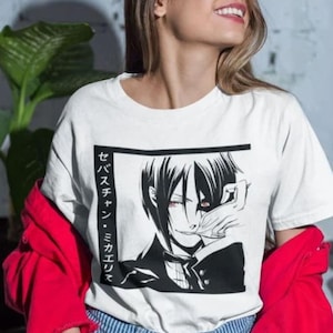 Unisex, Black Butler Shirt, Sebastian T-Shirt, Kuroshitsuji, Toboso Yana, Sebastian, Japanese, Anime Gift, Vintage, Grunge, Gothic