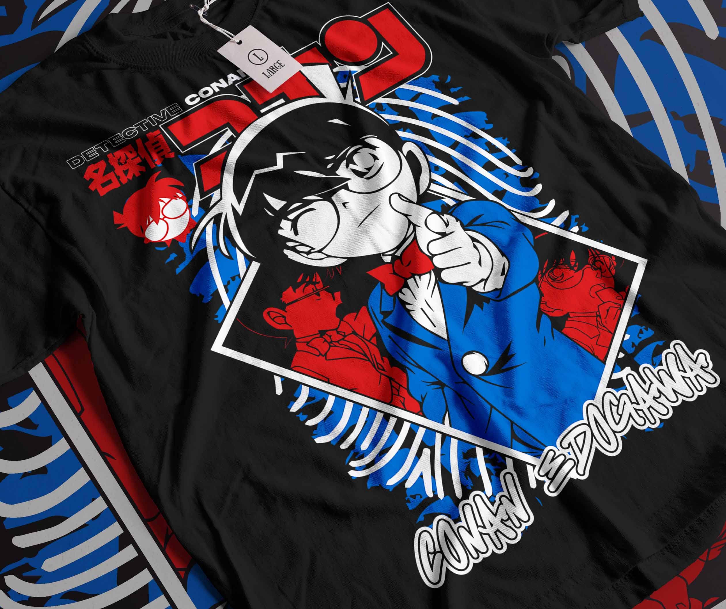 Vintage 90s Detective Conan anime tshirt