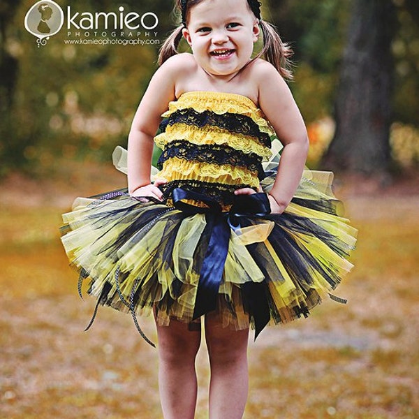 Bee Tutu Costume  great for Halloween -- sz 3 through 5