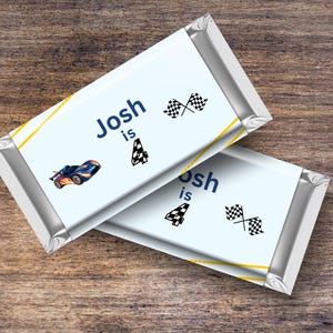 Race Car Candy Bar Wrapper Printable Need For Speed Birthday Favor Label Digital Download Boys Editable Party Decor Instant Wrapper Art