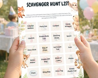 Jogo de Caça ao Tesouro para Aniversário Infantil - Imprimível, Jogo para Festa, Download Instantâneo, Atividade para Festa Infantil em Ambientes Internos e Externos, Jogo Faça Você Mesmo