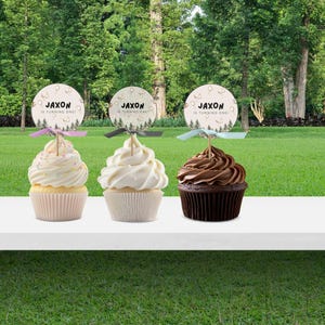 Boho Woodland cupcake topper-digital, editable. Just download and print.
