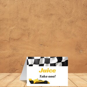Race Car Party Buffet Food Labels, Fast One Birthday Printable Table Tents, Racing Theme Snack Signs, Instant Download Template, Editable