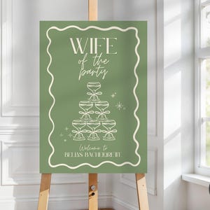 Wife of the Party Bachelorette Welcome Sign: Editable Bridal Shower Decor (Digital Download Printable)