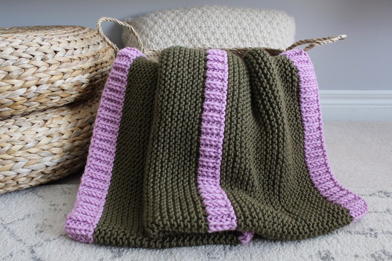 handknit LILY PAD blanket vegan friendly OOAK chunky knits