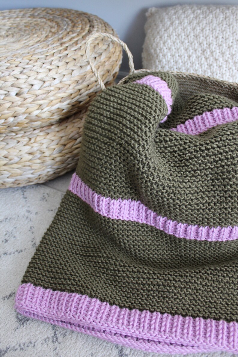 handknit LILY PAD blanket vegan friendly OOAK chunky knits