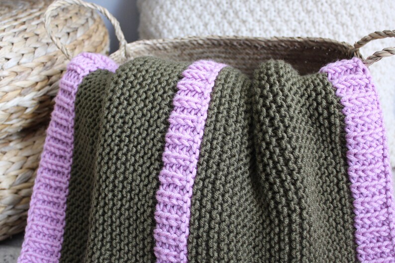 handknit LILY PAD blanket vegan friendly OOAK chunky knits