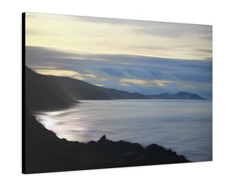 Photographic Art. Oil effect. Coastal scene. Wall art. Canvas print