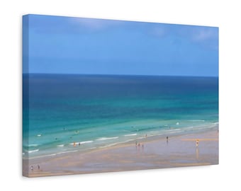 Photographic Art. Oil effect. Beach scene. Wall art. Canvas print