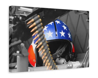 Photographic Art. Oil effect. Americana. Military scene. Stars and Stripes. Wall art. Canvas print