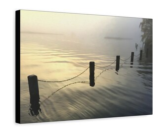 Photographic Art. Oil effect. Lake scene. Wall art. Canvas print