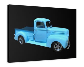 Photographic Art. Oil effect. Vintage Ford truck. Wall art. Canvas print