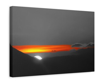 Photographic Art. Oil effect. Sunset scene. Wall art. Canvas print