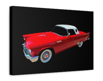 Photographic Art. Classic car. Vintage Ford Thunderbird. T bird. Wall art. Canvas print