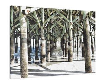 Photographic Art. Oil-effect. Pier. Coastal. Wall art. Canvas print