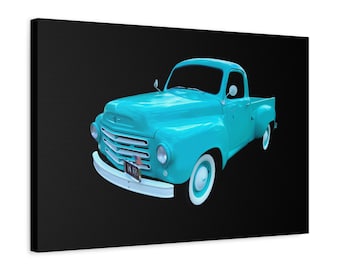 Photographic Art. Oil effect. Vintage Studebaker V8 1959 truck. Wall art. Canvas print
