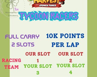 MoGo Tycoon Racing- 2 carry 2- 10k points per lap