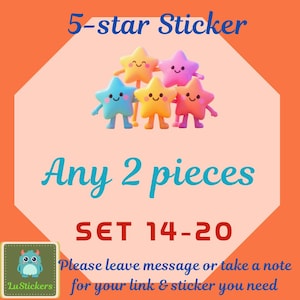 MoGo 5 Star Stickers – Pick Any 2 | Set 14 to 20