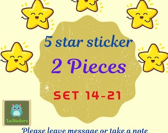 MoGo 5 Star Stickers- Pick Any 2- Set 14 to 21