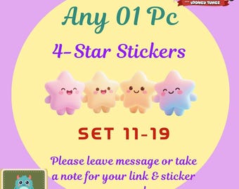 MoGo 4-Star Sticker – Choose 1 Piece (Set 11 to Set 19)