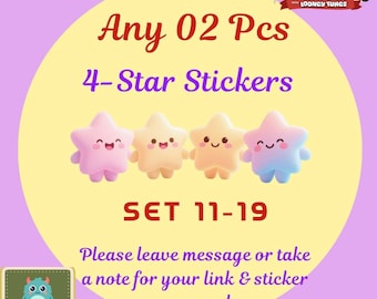 MoGo 4-Star Sticker – Any 2 Pieces (Set 11 to Set 19)