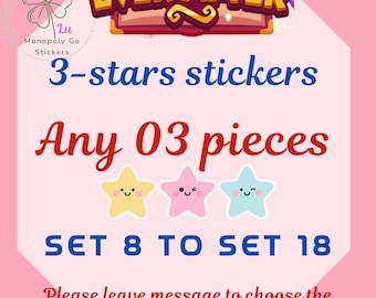 MoGo 3-Star Sticker – Choose Any 3 pieces (Set 8 to 18)