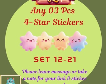 MoGo 4-Star Sticker – Any 3 Pieces (Set 12 to Set 21)