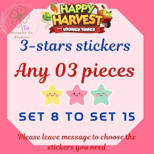 MoGo 3-Star Sticker- Choose Any 3 pieces (Set 7 to 14)