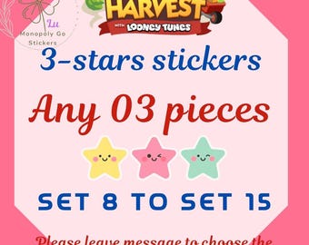MoGo 3-Star Sticker- Choose Any 3 pieces (Set 7 to 14)