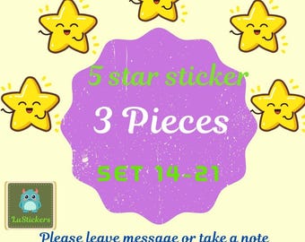 MoGo 5 Star Stickers- Choose 3 Pieces- Set 14 to 21