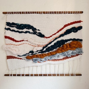Modern Tapestry - Wall Hanging - Hand Woven - Contemporary Art - Woven Wall Art - Modern Textile Art - Landscape Art - Natural