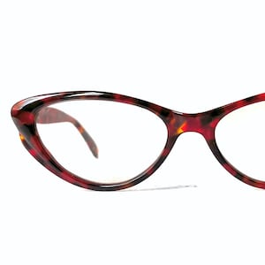 Vintage  Eyeglasses Anglo American Optical Cat Eye Eyewear Red End of Day Tortoise &#39;SALINAS&#39; DBRD Frames England