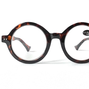 Vintage +1.25 Lesebrille PETITE FIT Große Runde Leser Brille Unisex