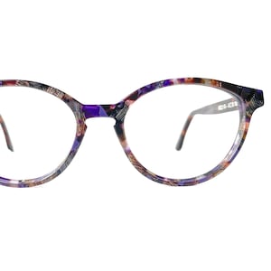 Y2K Vintage Eyeglasses Harry Larys 674 Mosaic Cat Eye GRIZZLY Eyeglass Frames France