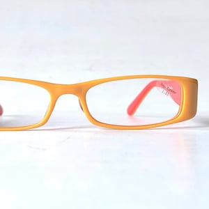 Retro +2.50 Acetat Läsglasögon Smala Tunna Rektangulära Gula Orange Döda Lager