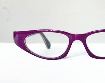 4 paires + 2,50 lot de lunettes de lecture en acétate style français oeil de chat magenta/violet lunettes vintage