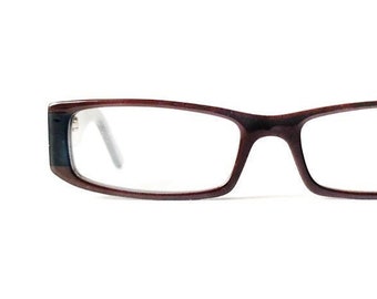Skinny Vintage Acetate Cheaters Petite Fit Narrow Sleek Slim Rectangular Unisex Black/Brown Reading Glasses +1.25 +1.50 +2.00 +2.50 +3.00